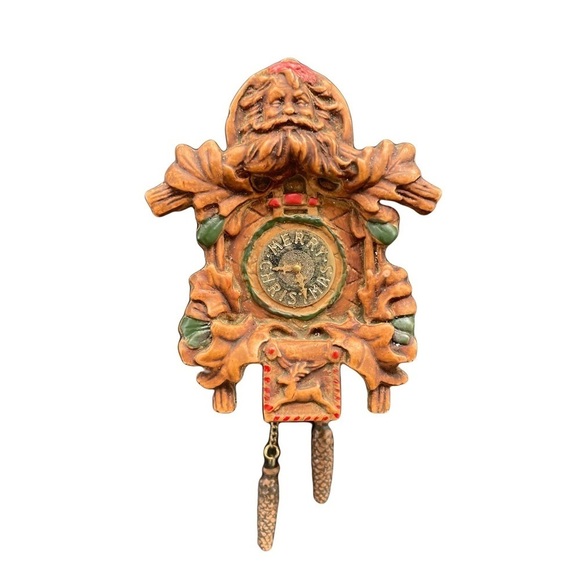 Old World Cuckoo Clock Christmas Ornament - Picture 1 of 6